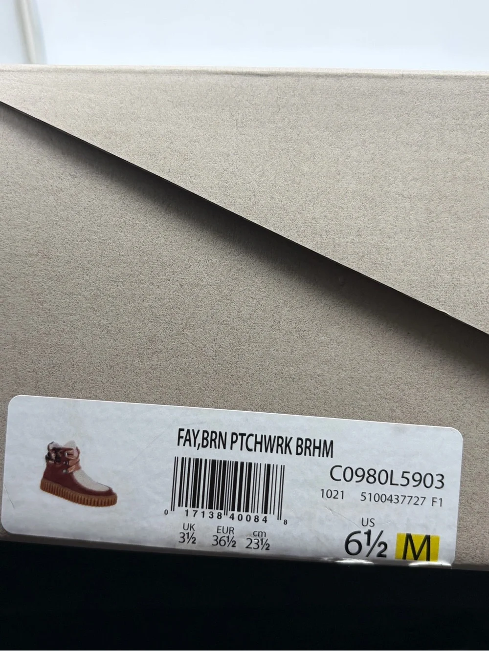 Sam Edelman Brown & Cream Shearling Platform Lace-Up Boots